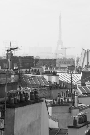 Paris B&W Les toits... Paris IX
