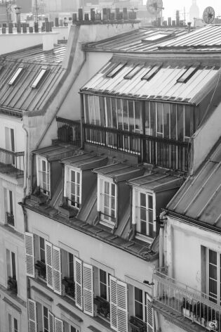 Paris B&W Les toits... Paris IX